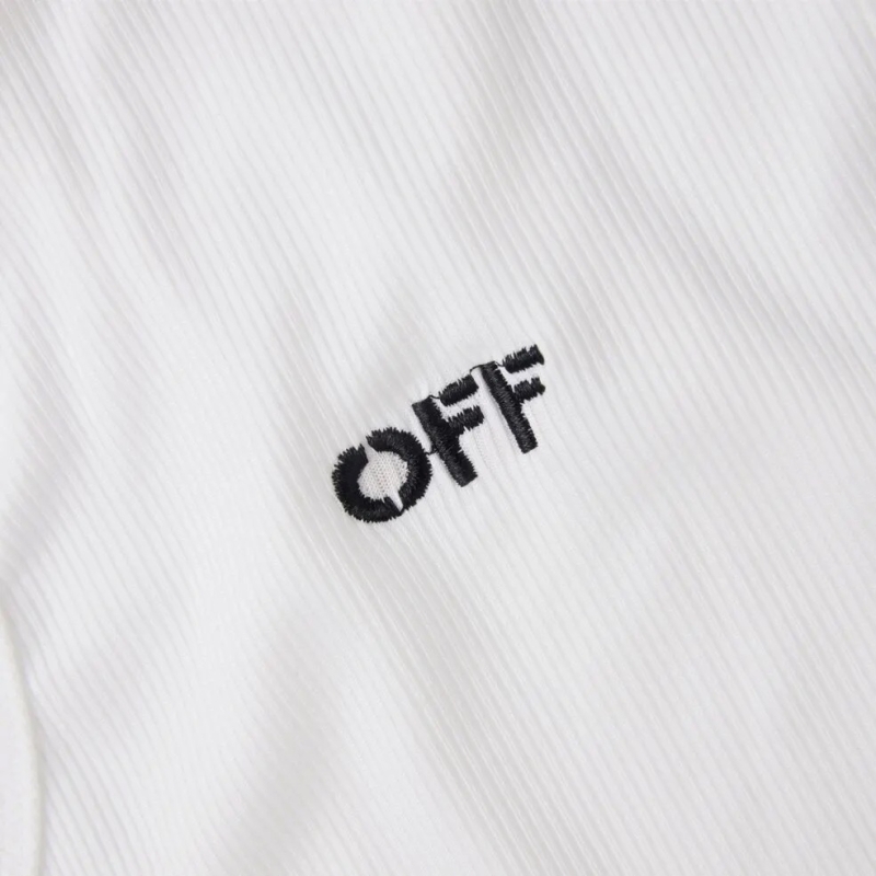 Кроп топ "OFF" бял