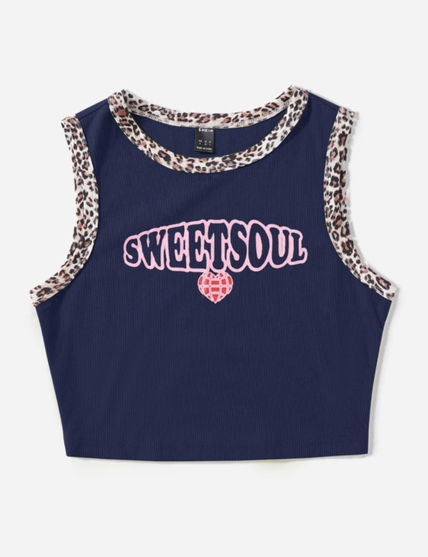 Кроп топ "Sweetsoul" тъмно син