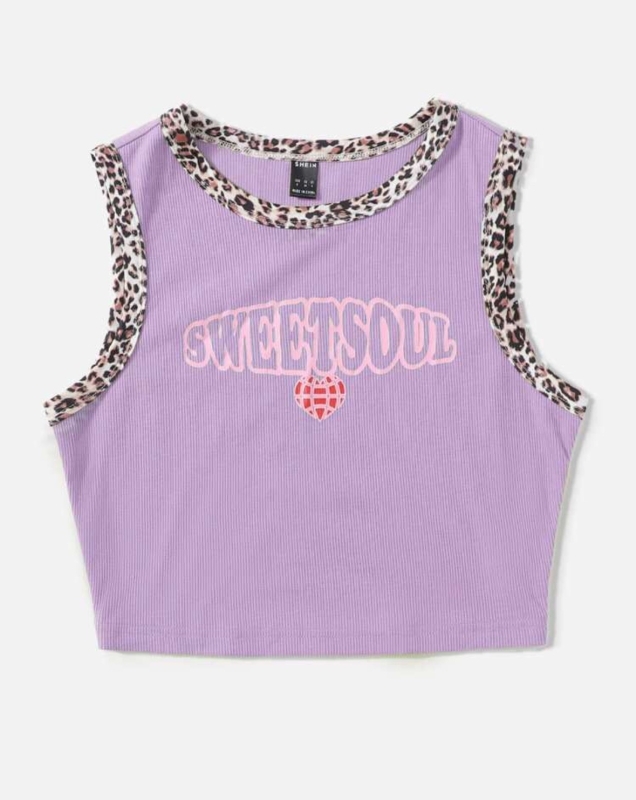 Кроп топ "Sweetsoul" лилав