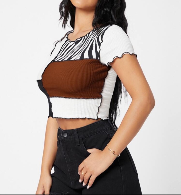 Блузка "Зебра" кафява