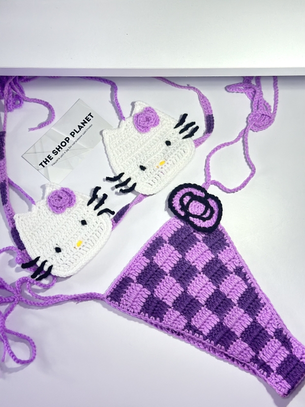 Плетен бански "Hello Kitty"