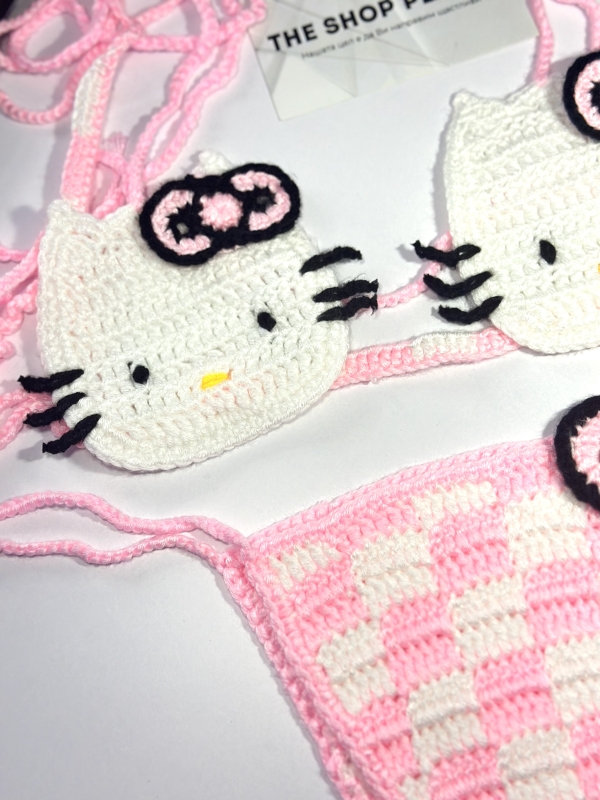 Плетен бански "Hello Kitty"