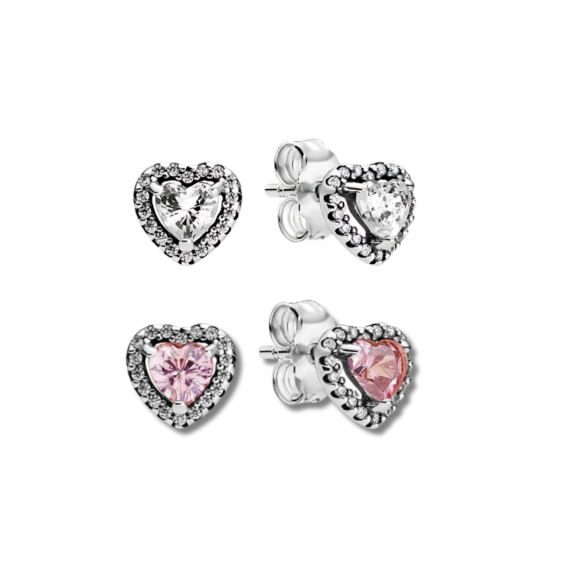 Бял/Розов камък Дуо Сет